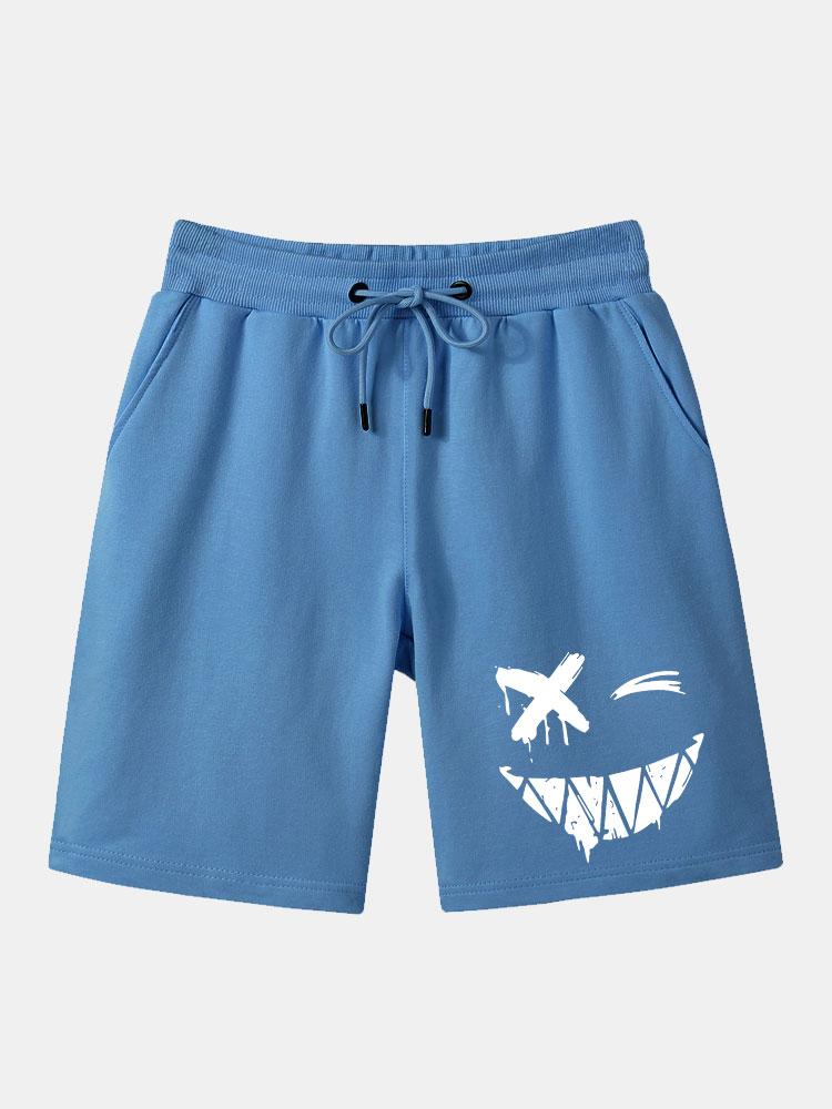 Gualterio® | Dissolved Smiley Face Print Man Mid Length Shorts - Image 7