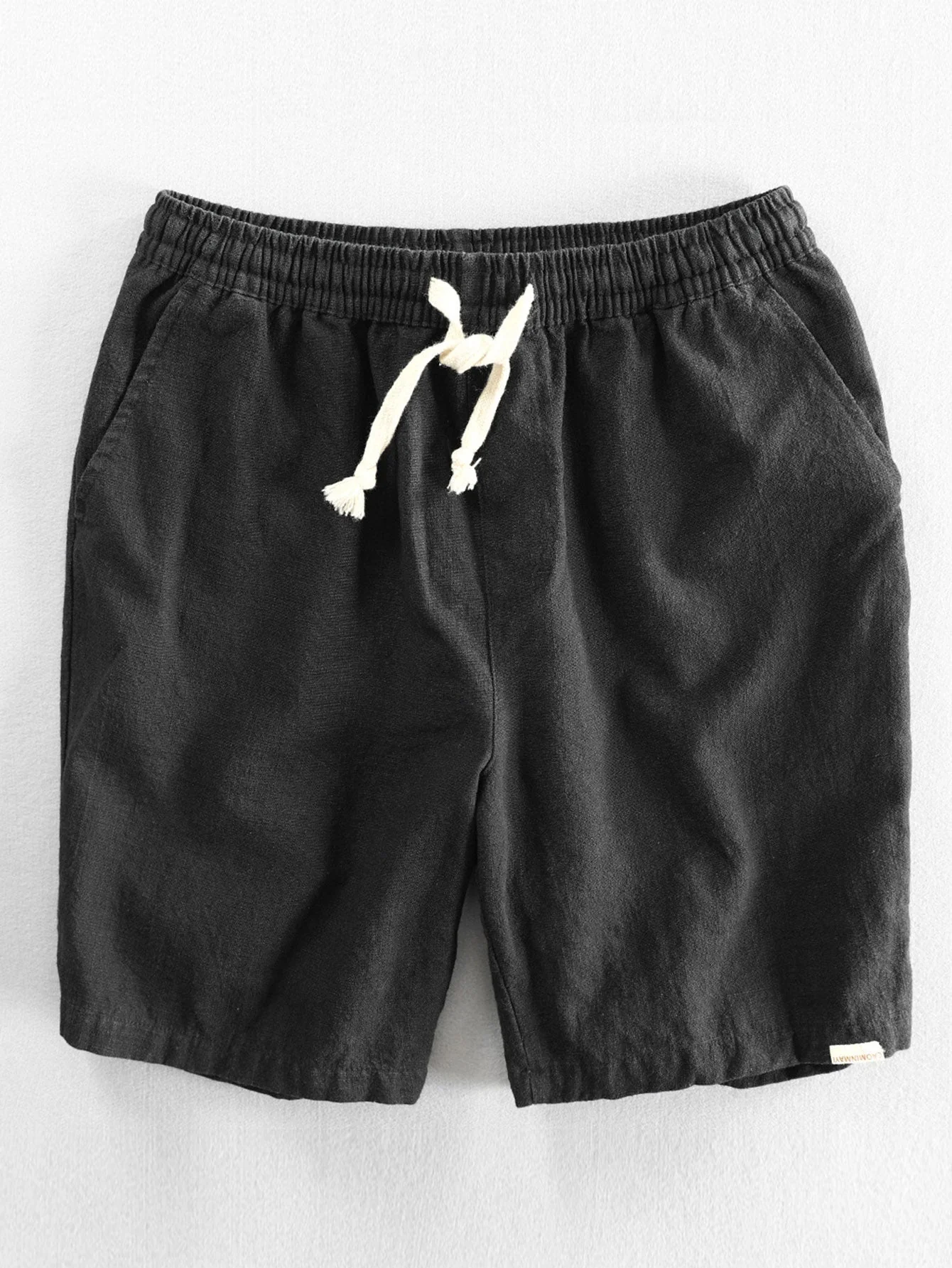 Gualterio® | Short Sleeve V Neck Linen Rayon Blend Shirt & Linen Cotton Blend Drawstring Shorts - Image 13