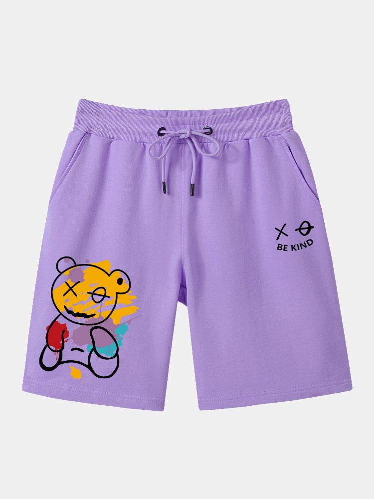 Guarionex® | Graffiti Bear Print Man Mid Length Shorts - Image 4