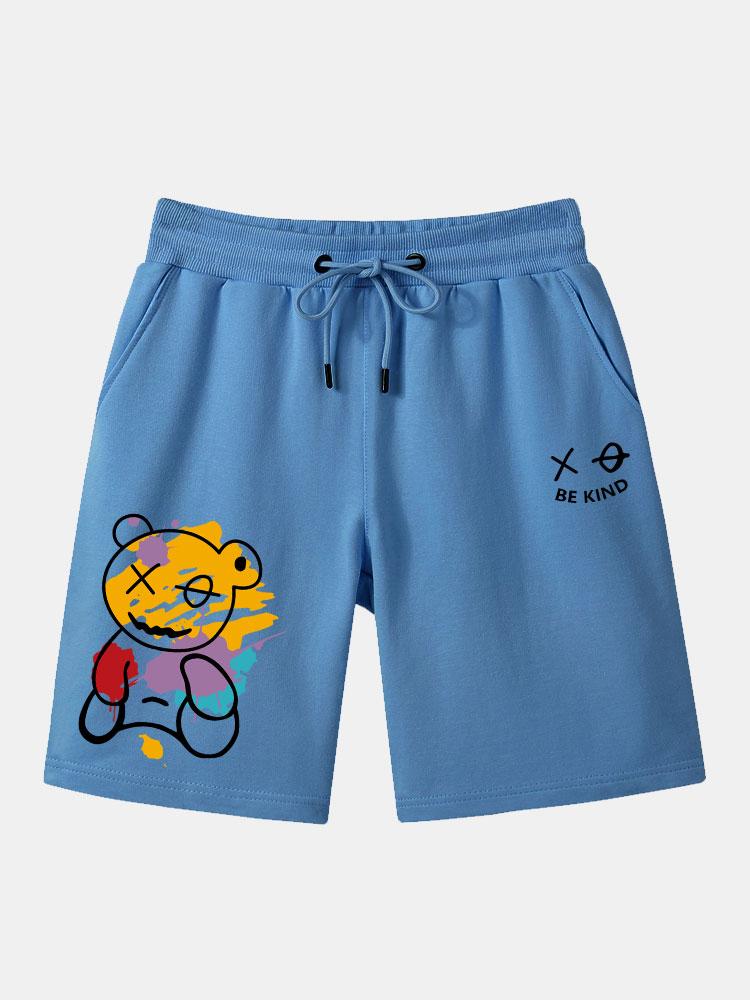 Guarionex® | Graffiti Bear Print Man Mid Length Shorts - Image 5