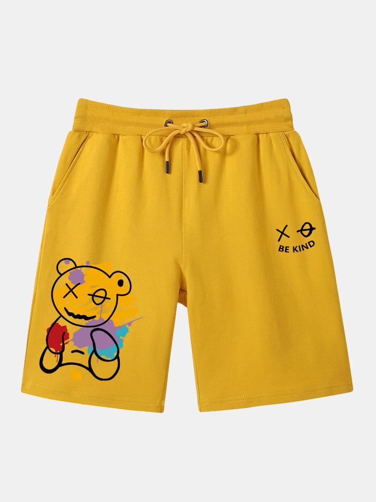 Guarionex® | Graffiti Bear Print Man Mid Length Shorts - Image 6