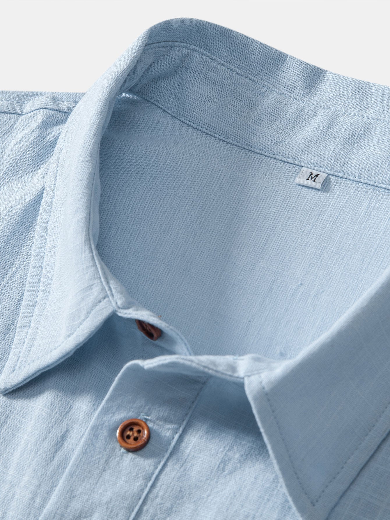 Guarionex® | Short Sleeve Linen Look Polo Collar Shirt - Image 15