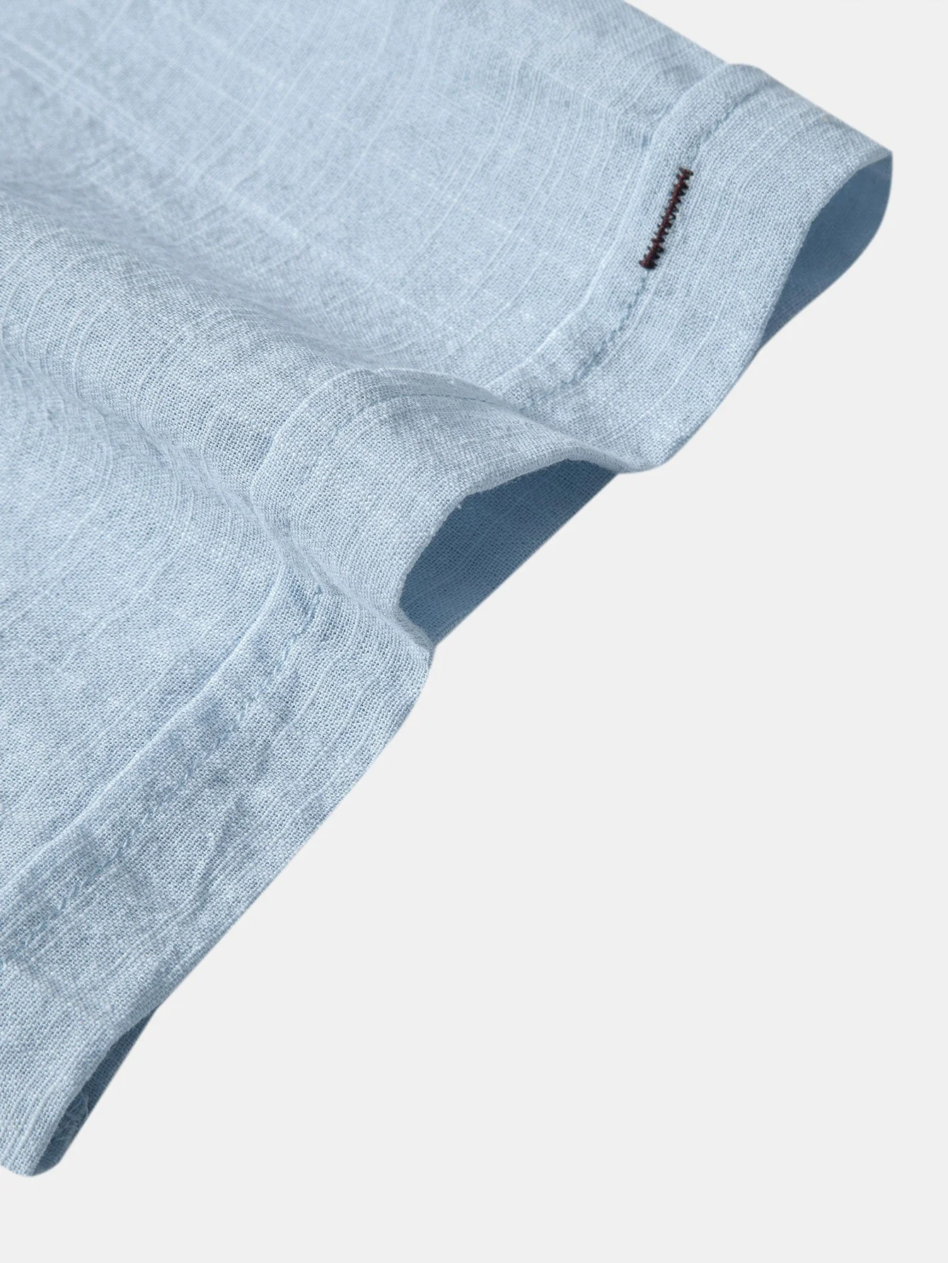 Guarionex® | Short Sleeve Linen Look Polo Collar Shirt - Image 16