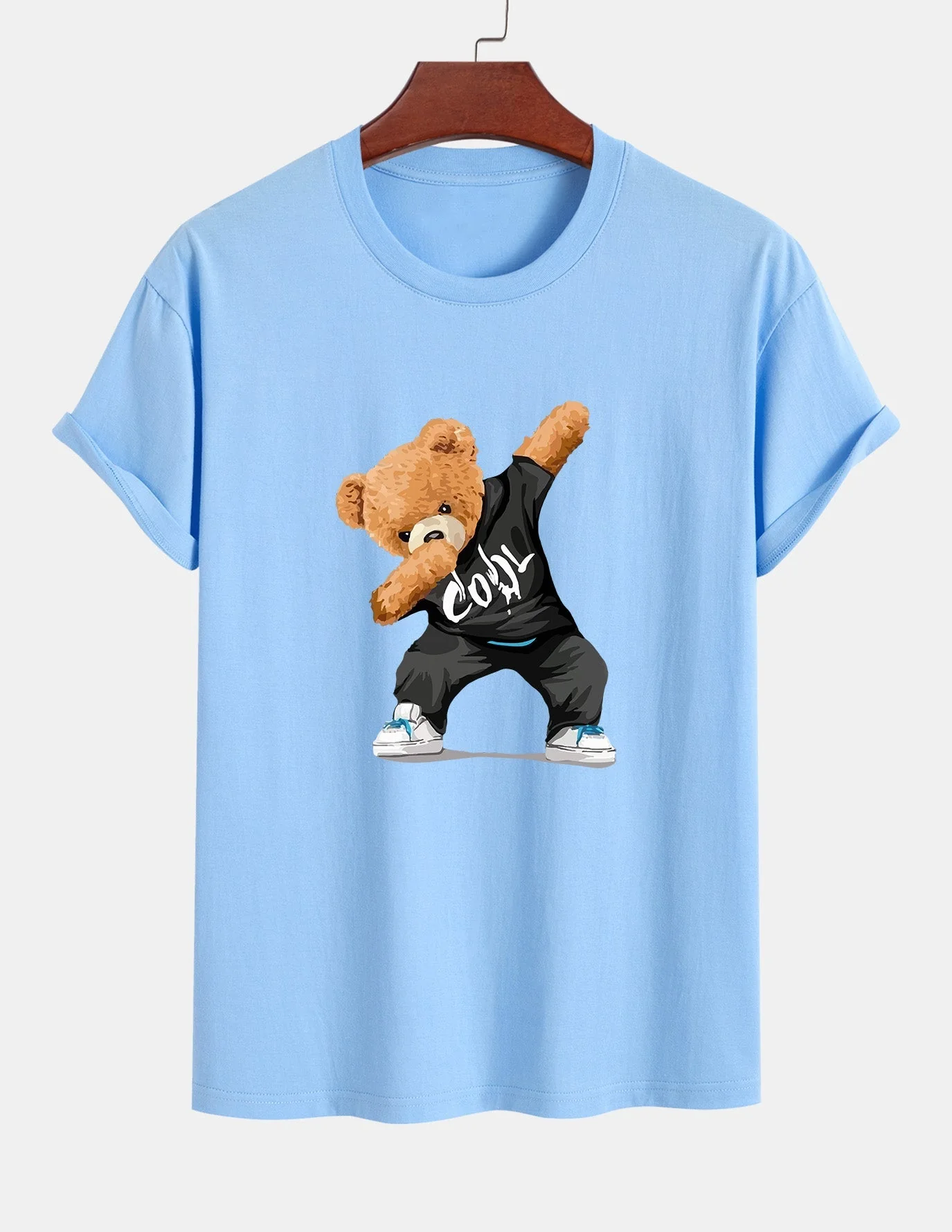 Guido® | Cool Bear Print Cotton T-Shirt - Image 14