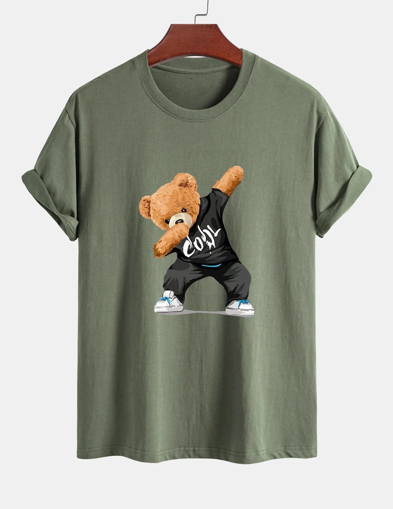 Guido® | Cool Bear Print Cotton T-Shirt - Image 15