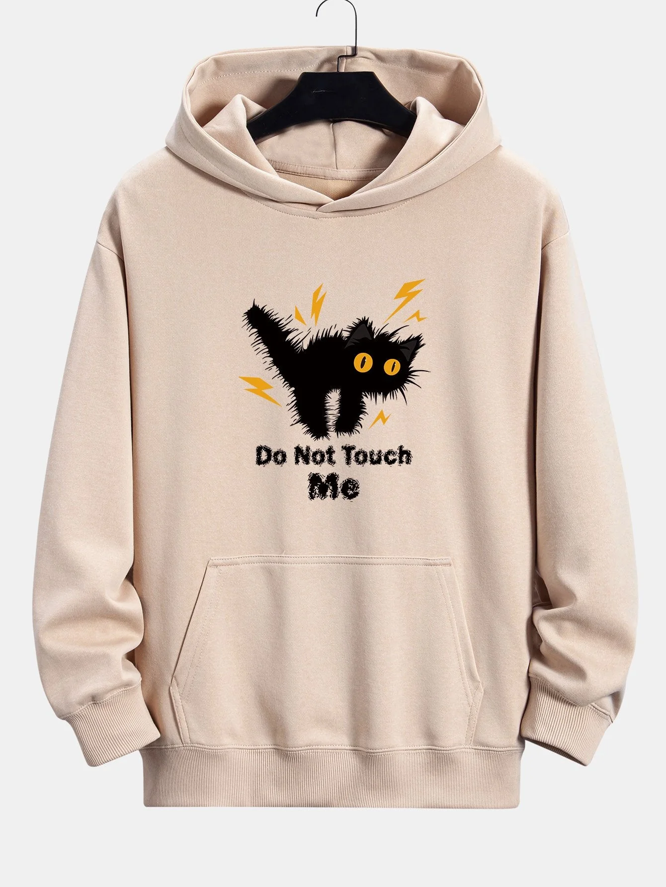 Guillermo® | Angry Cat Print Relax Fit Hoodie - Image 3