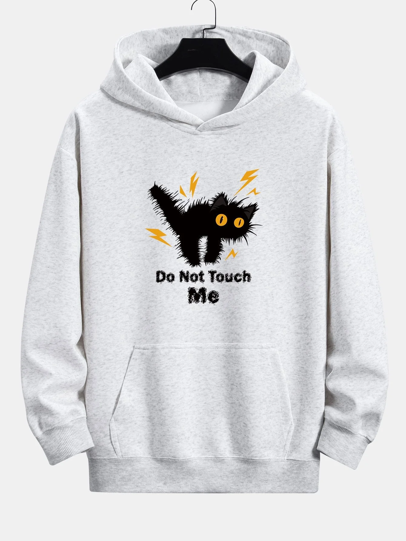 Guillermo® | Angry Cat Print Relax Fit Hoodie - Image 4