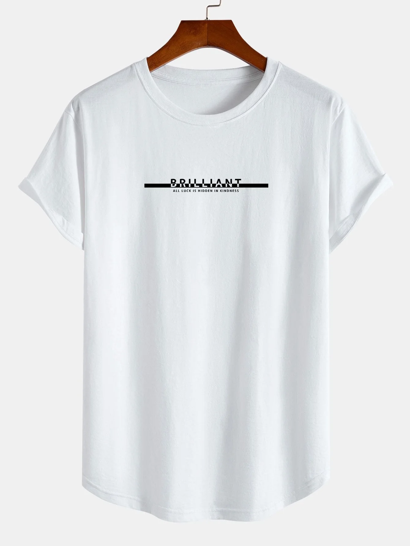 Guillermo® | Brilliant Print Cotton Arc Hem T-Shirt - Image 3