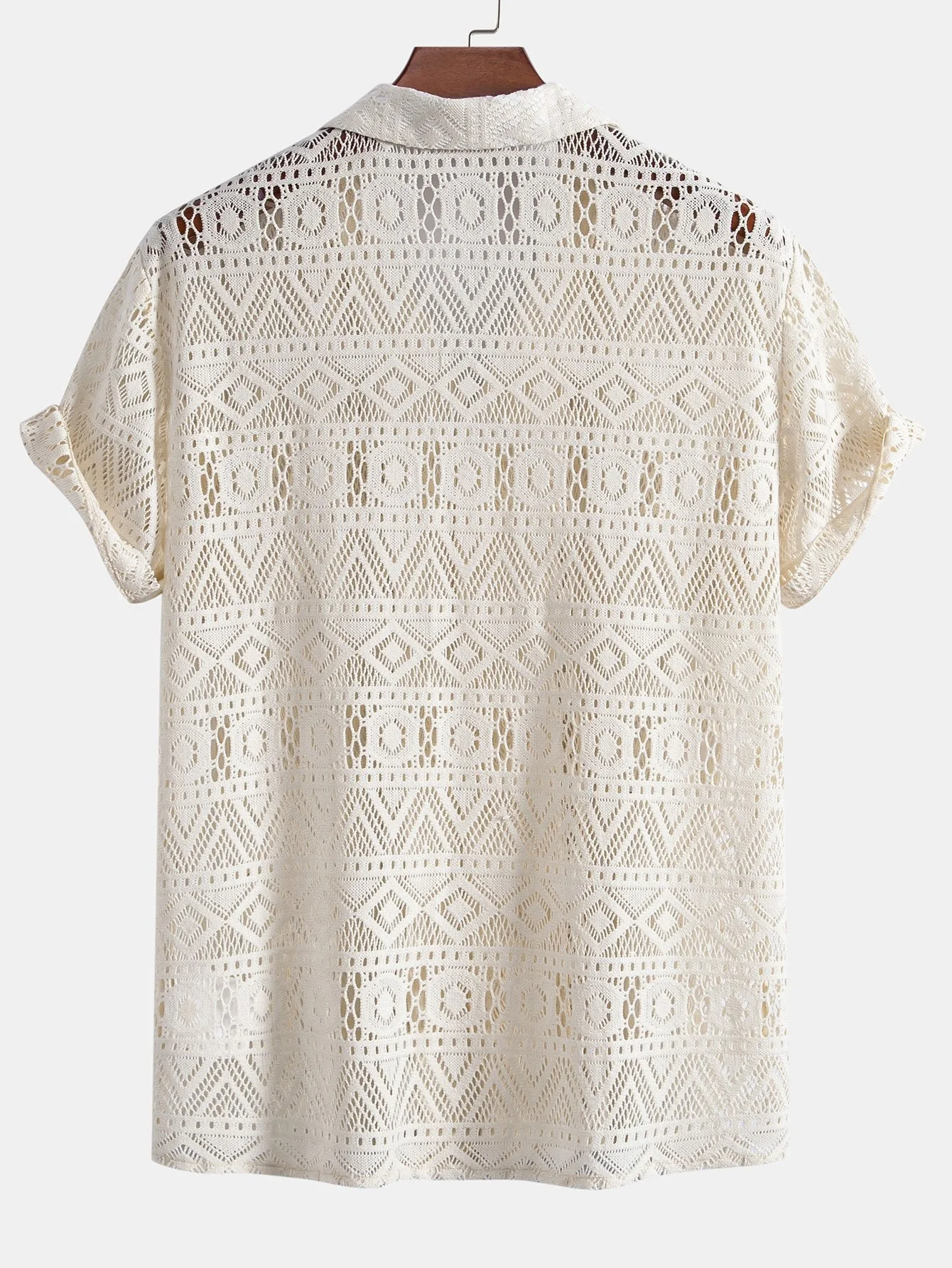 Guillermo® | Short Sleeve Geometry Textured Cuban Shirt - Image 2