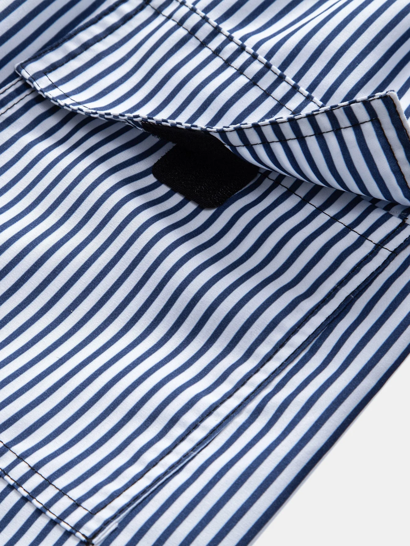Guillermo® | Textured Stand Collar Shirt & Stripe Print Swim Shorts - Image 8