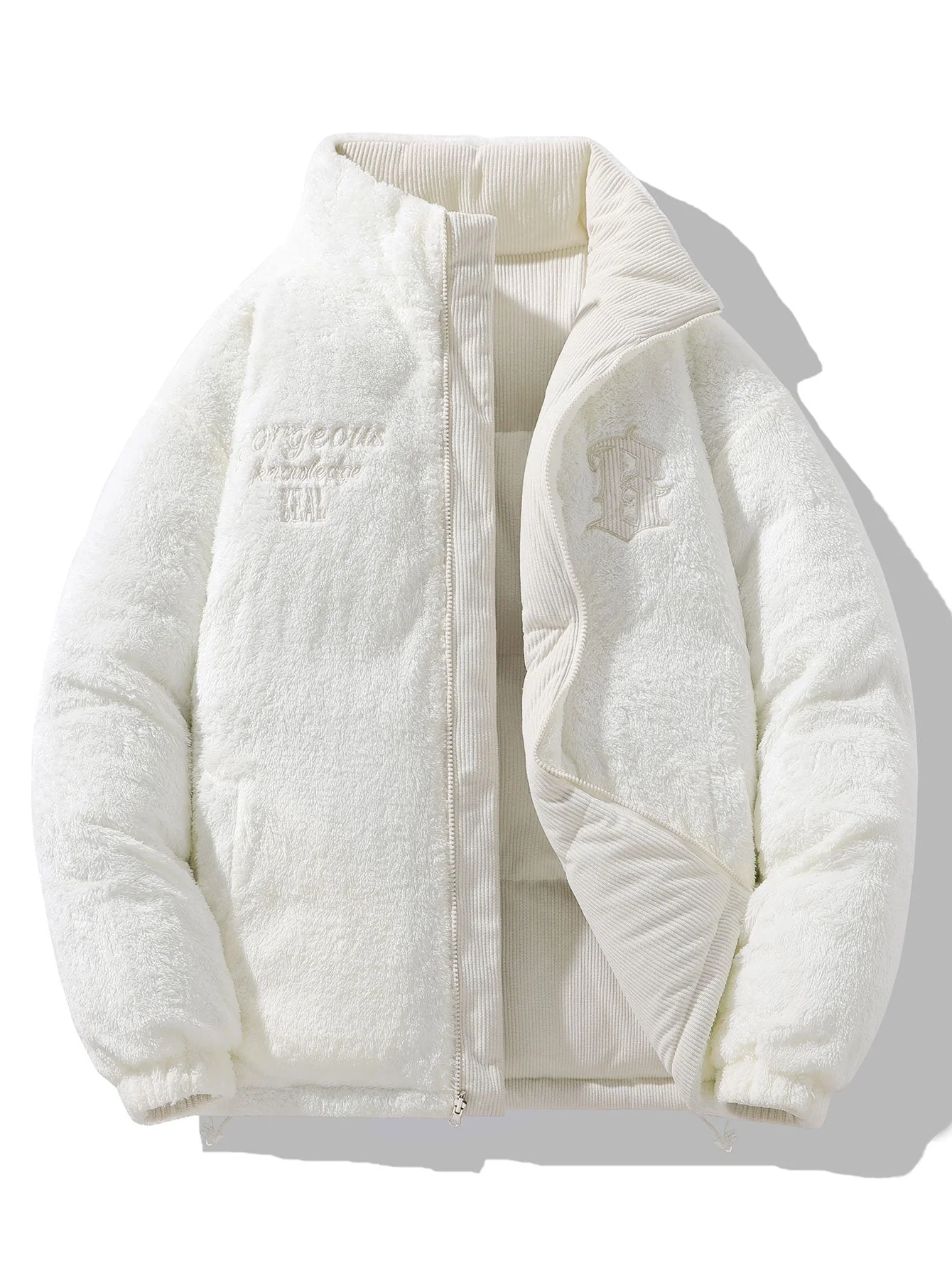 Guillermo | Reversible Teddy Fleece Corduroy Coat - Image 12