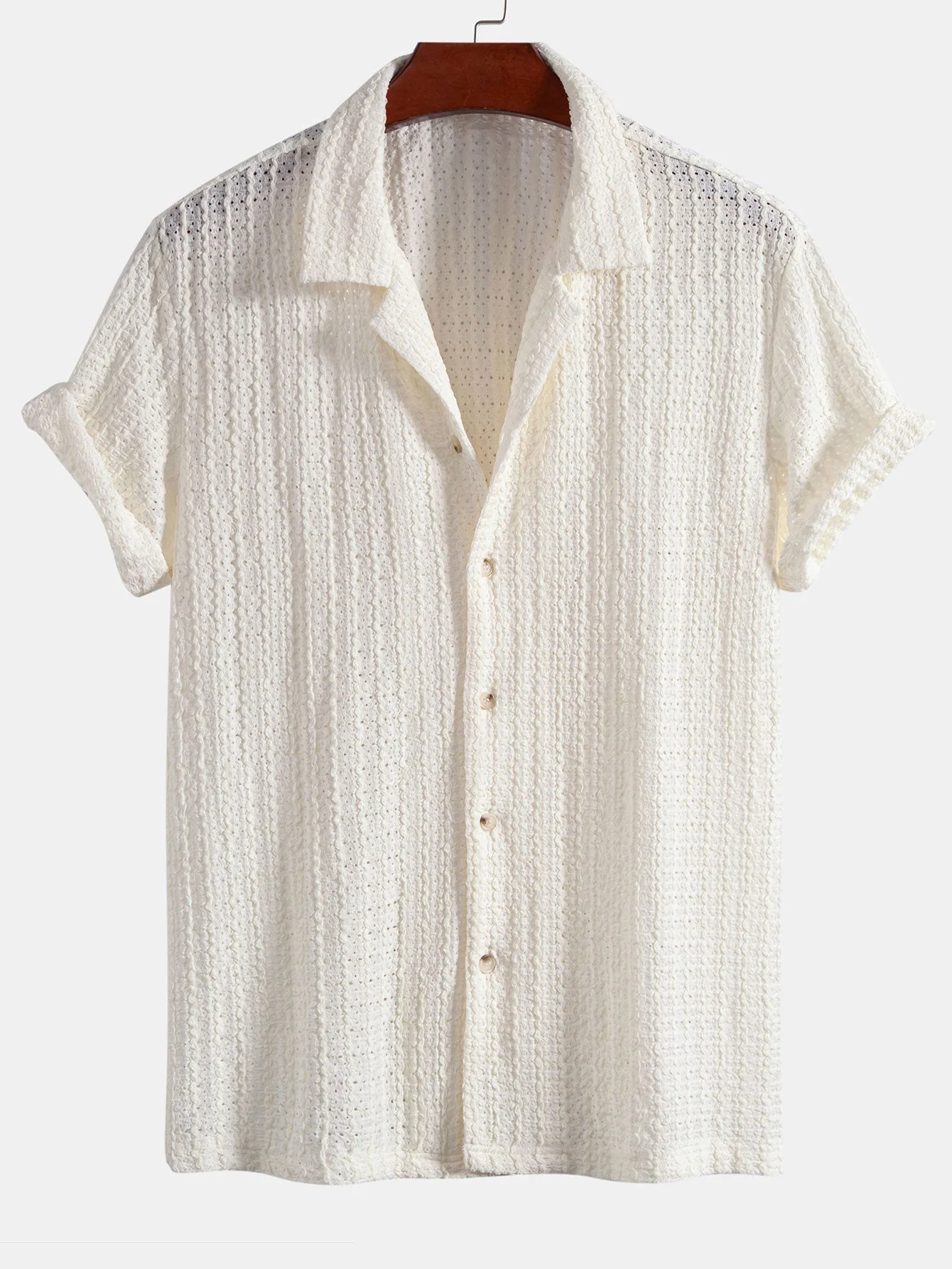 Gus® | Texture Jacquard Cuban Shirt - Image 3