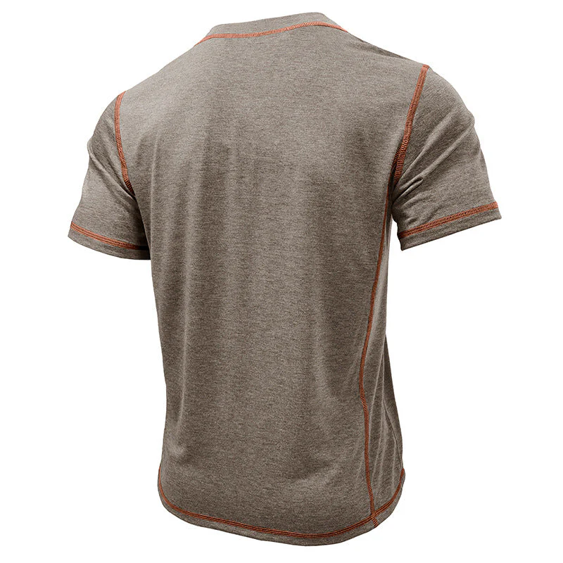 Gustavo | Men'S Spring And Summer Fashion Casual Cotton Blended Henley Collar Slim Short Sleeve T-Shirt - Image 7
