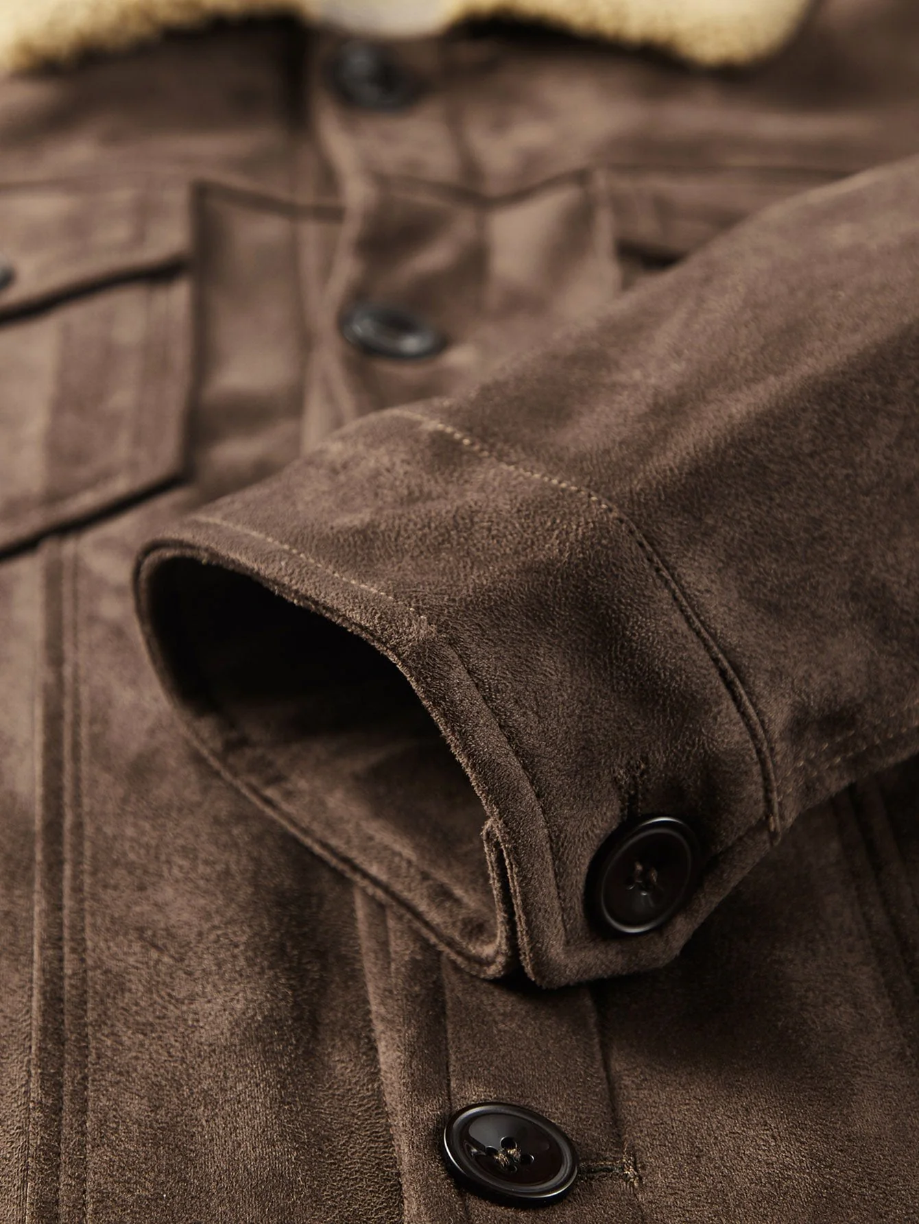 Gustavo | Teddy Lined Faux Suede Jacket - Image 13