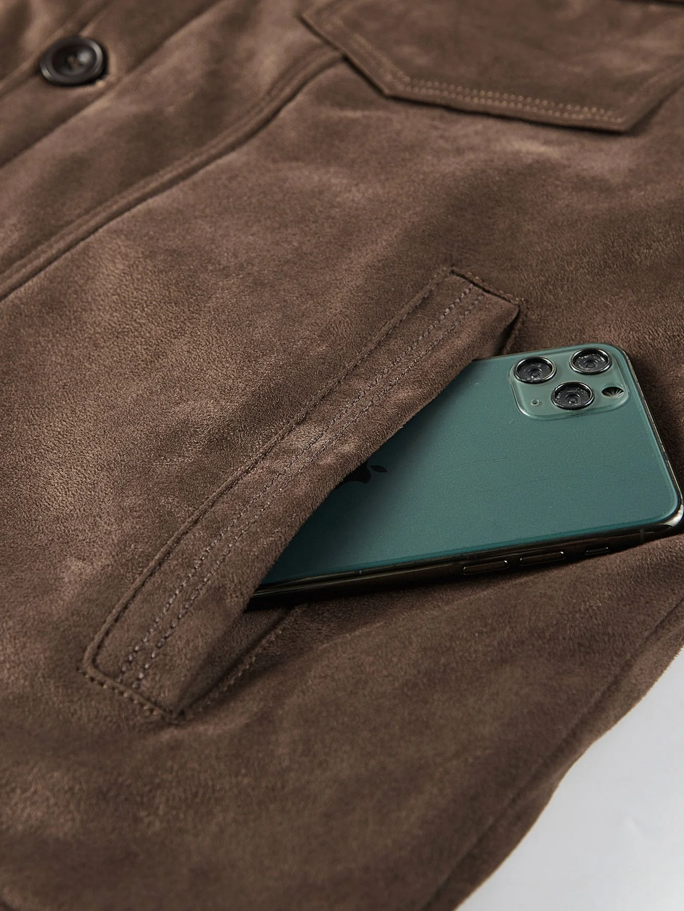 Gustavo | Teddy Lined Faux Suede Jacket - Image 2