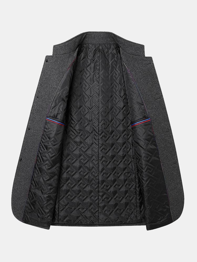 H��ctor | Stand Collar Wool Blended Blazer - Image 4