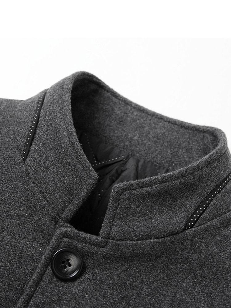 H��ctor | Stand Collar Wool Blended Blazer - Image 6