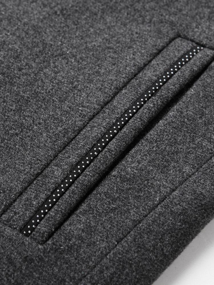 H��ctor | Stand Collar Wool Blended Blazer - Image 8