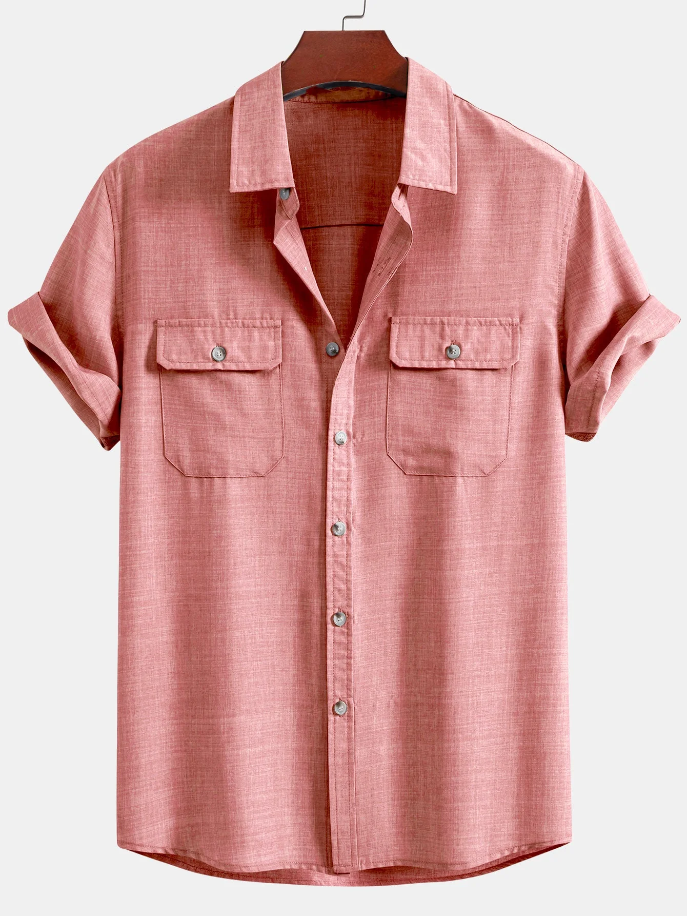 Hadley® | Textured Button Up Shirt With Two Pockets - Image 7