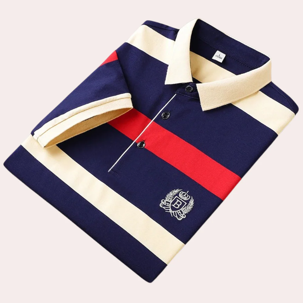Hadrian® | Classic Striped Men'S Polo Shirt - Image 2