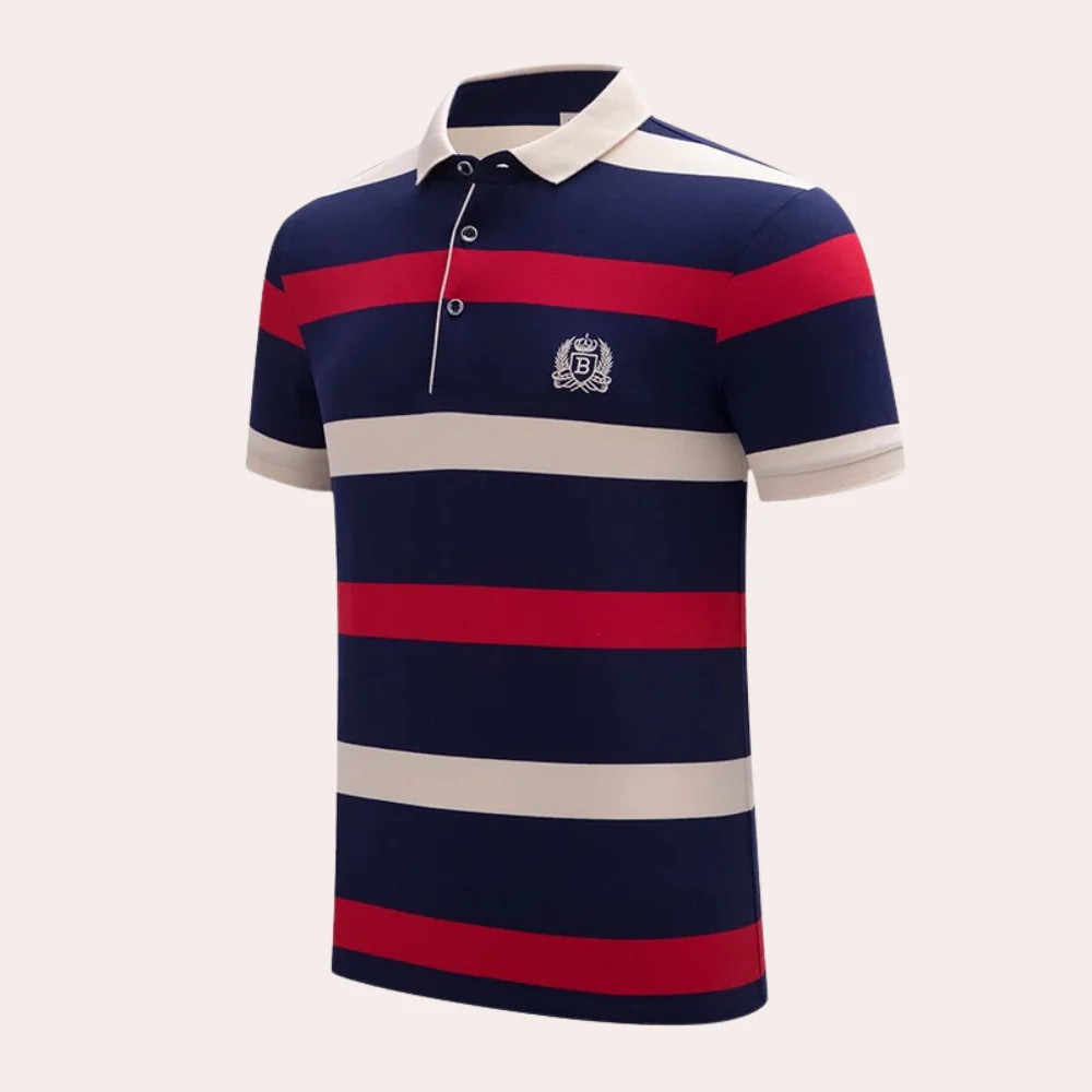 Hadrian® | Classic Striped Men'S Polo Shirt - Image 6
