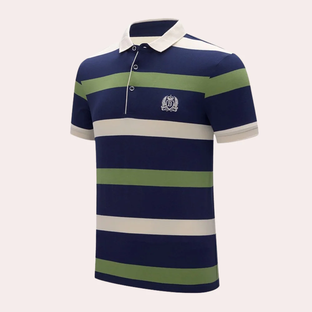Hadrian® | Classic Striped Men'S Polo Shirt - Image 7