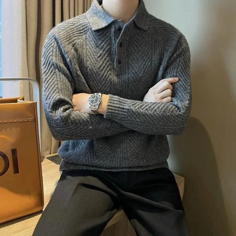 Hadrian® | Collar Long Sleeve Sweater - Image 2