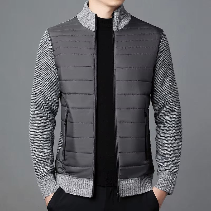 Hadrian | Men's quilted cardigan with structured sleeves - Image 3