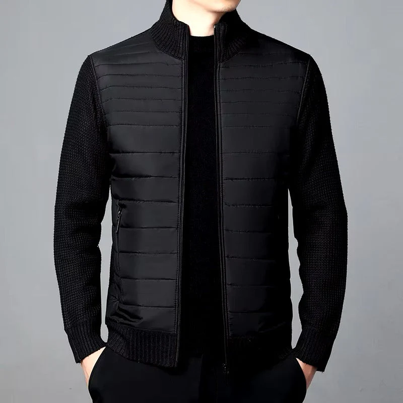 Hadrian | Men's quilted cardigan with structured sleeves - Image 4