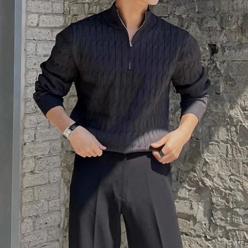 Hal® | Zipped Jacquard Sweater - Image 5