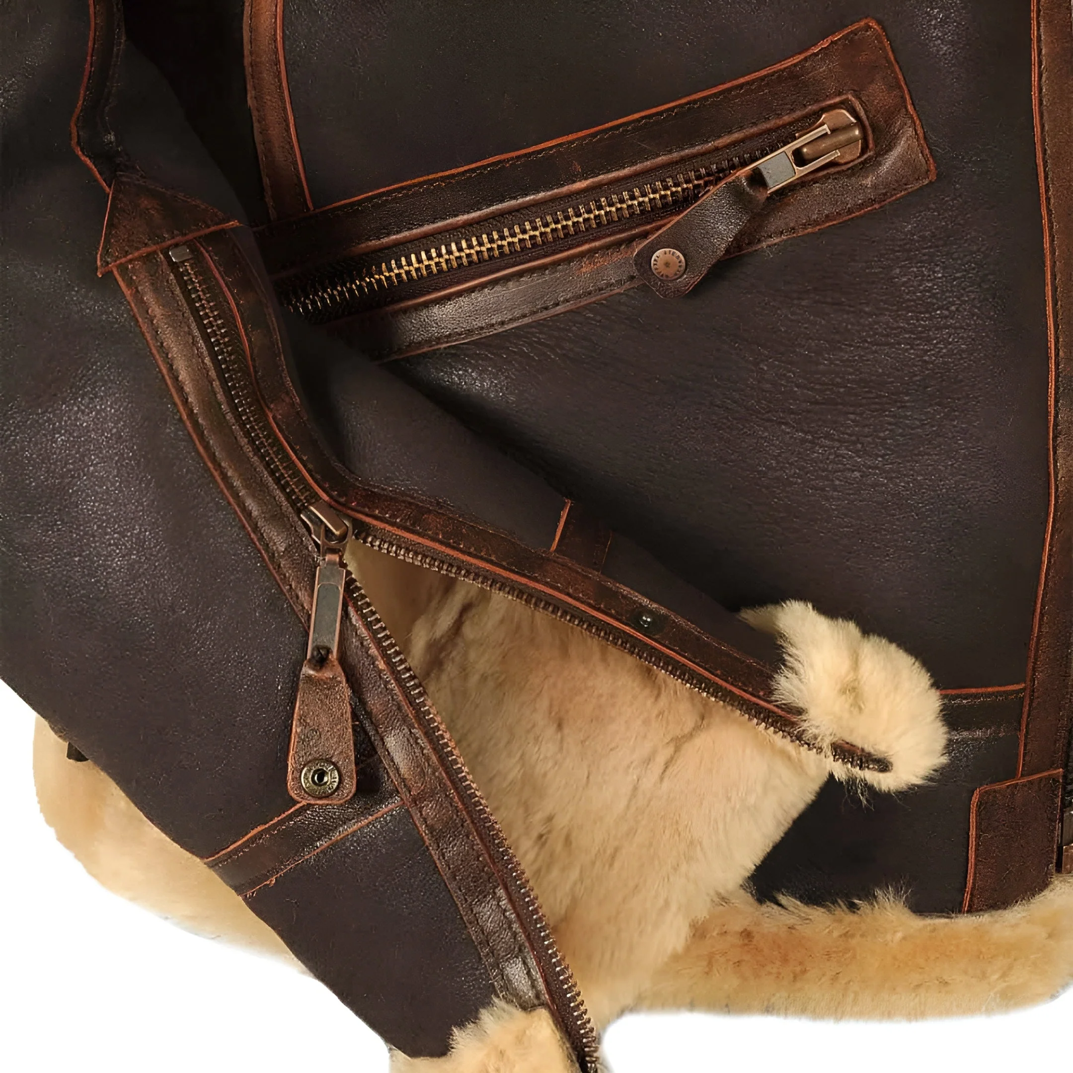 Hal | Retro-inspired men's jacket with shearling lining - Image 4