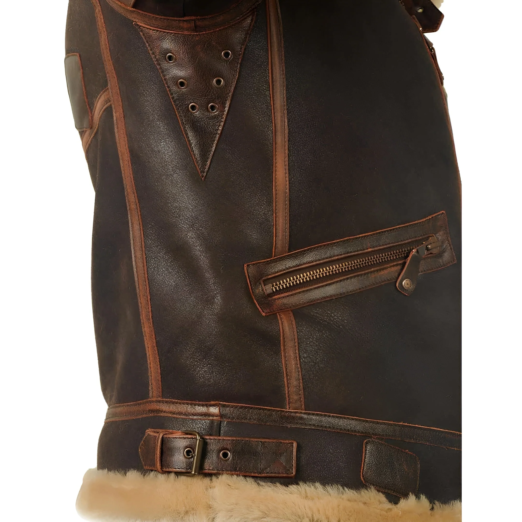 Hal | Retro-inspired men's jacket with shearling lining - Image 5