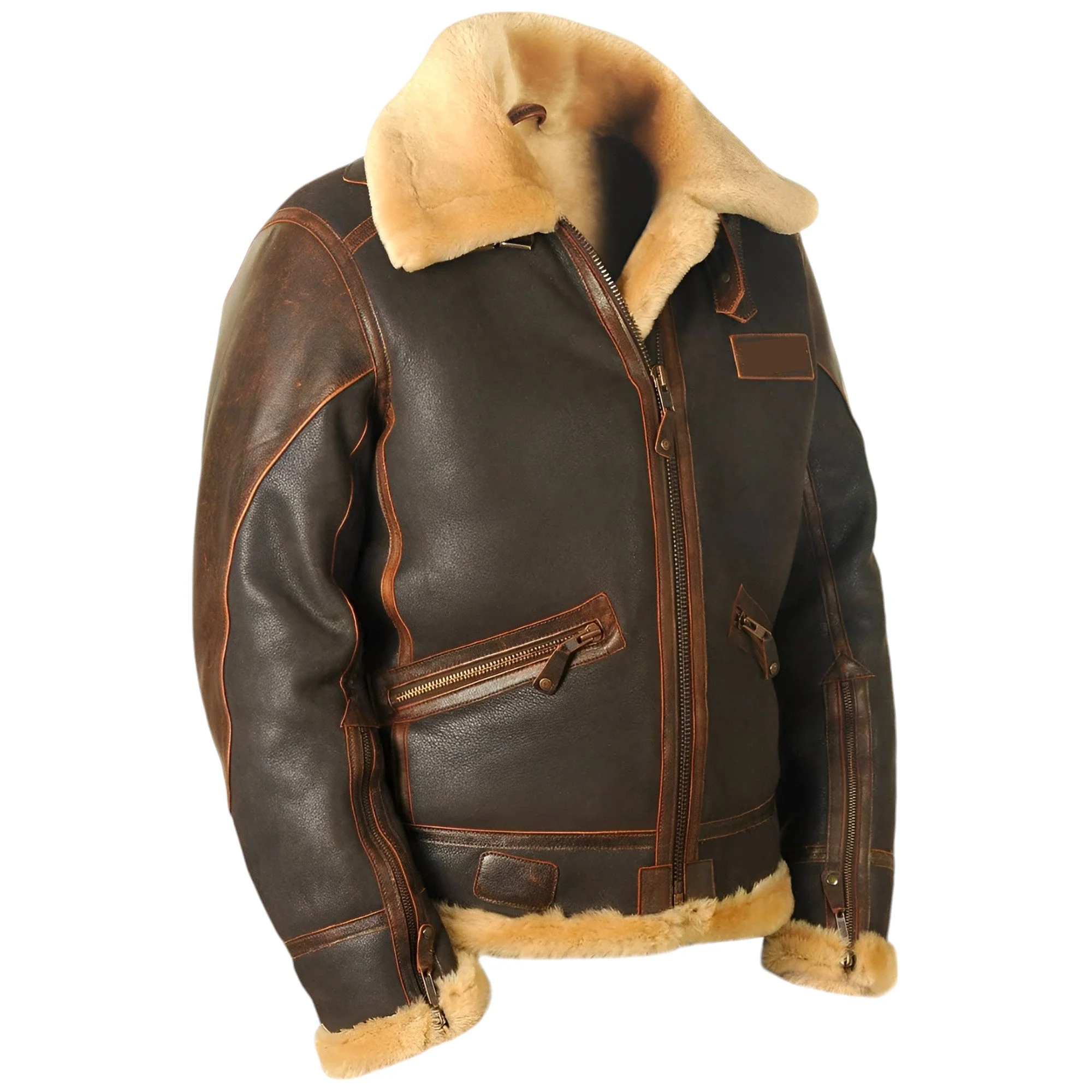 Hal | Retro-inspired men's jacket with shearling lining - Image 9