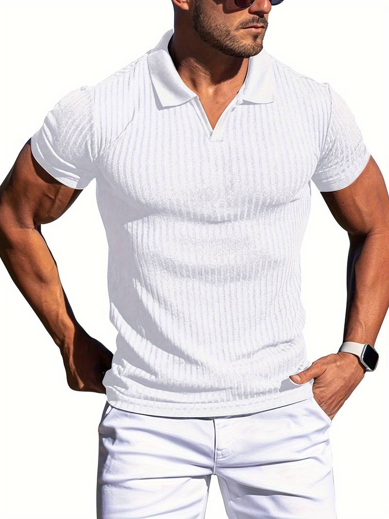 Hamish® | Ribbed Slim Fit Polo-Shirt - Image 2
