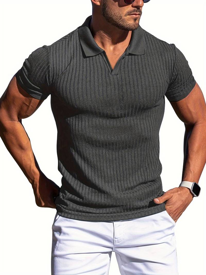 Hamish® | Ribbed Slim Fit Polo-Shirt - Image 5
