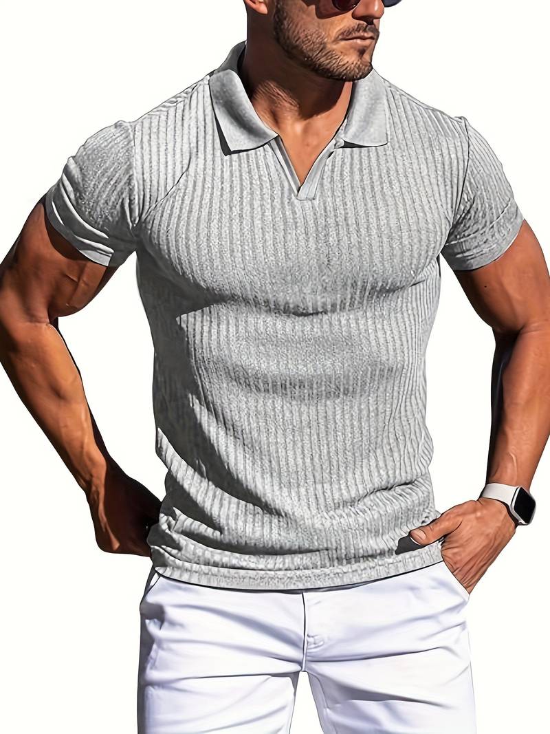 Hamish® | Ribbed Slim Fit Polo-Shirt - Image 6