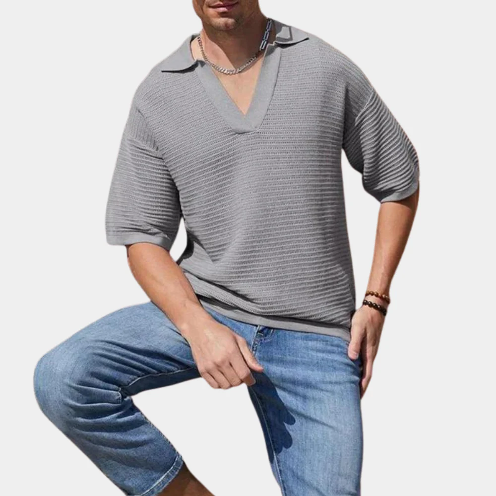 Hamish® | Summer T-Shirt For Men With V-Neck - Image 3
