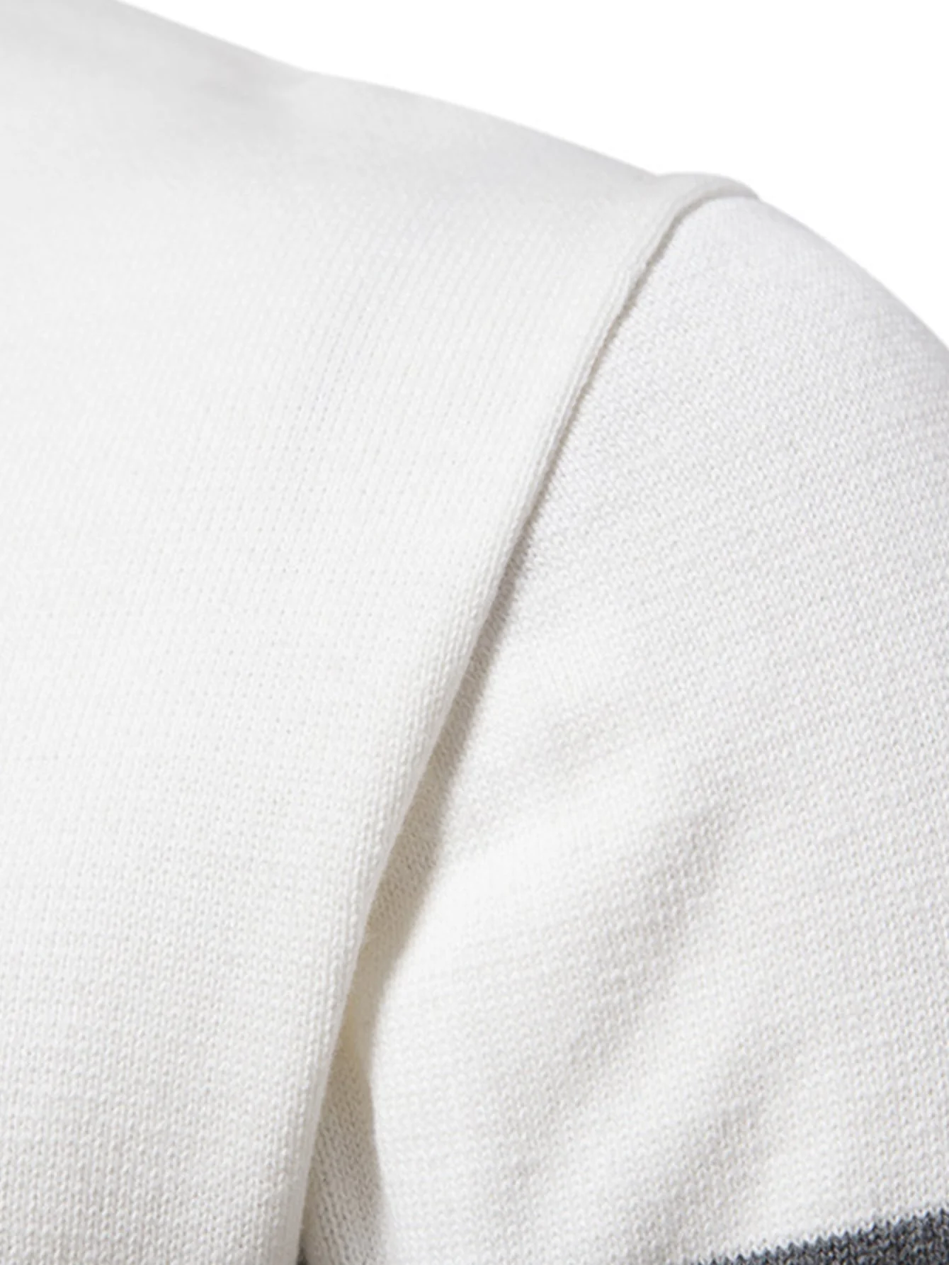 Hanibal® | Contrast Geometric Jacquard Quarter-Zip Sweater - Image 12