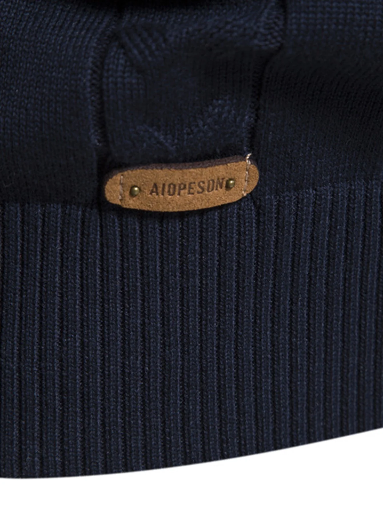 Hanibal® | Contrast Geometric Jacquard Quarter-Zip Sweater - Image 2