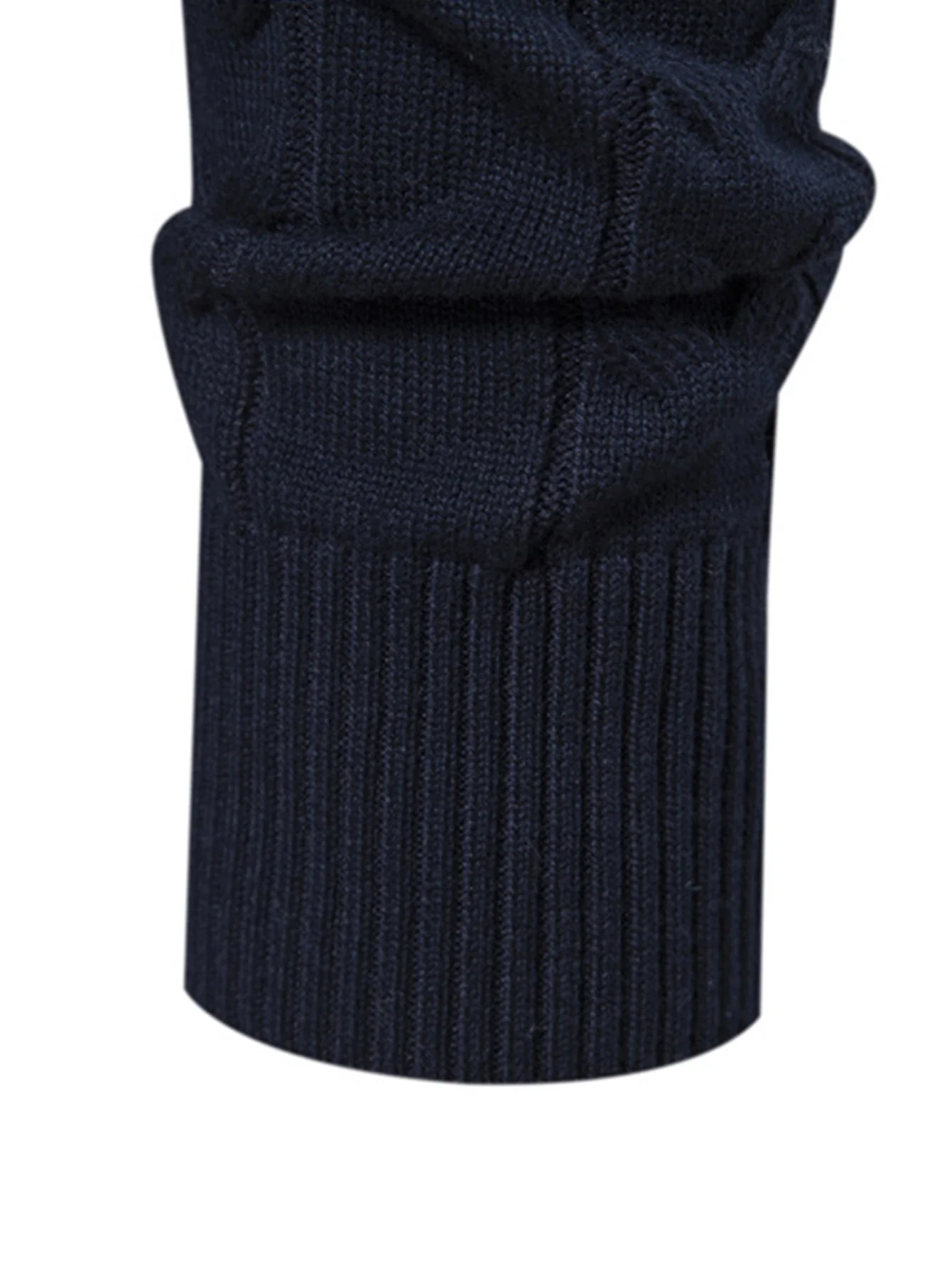 Hanibal® | Contrast Geometric Jacquard Quarter-Zip Sweater - Image 4
