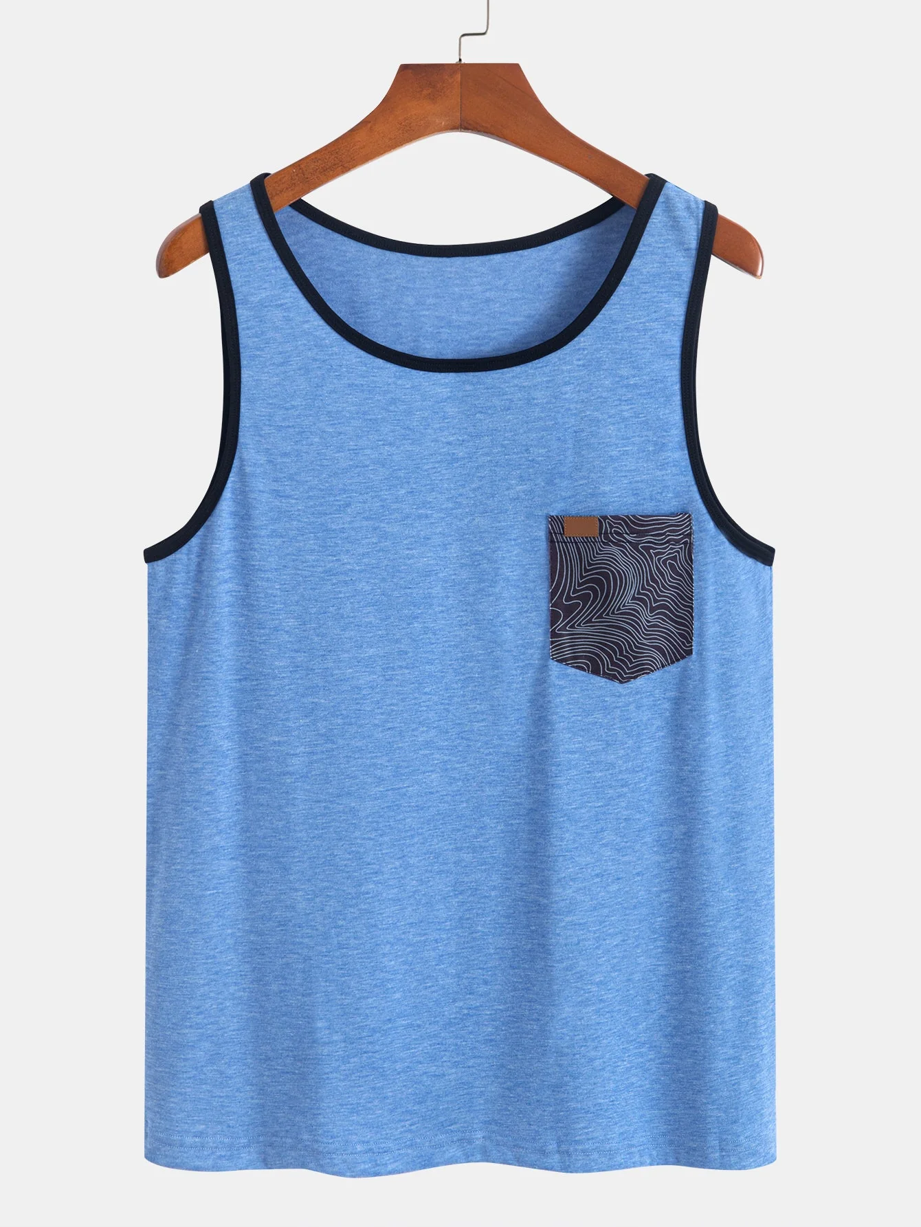 Harold® | Tank Top With Wave Pattern Pocket - Image 5