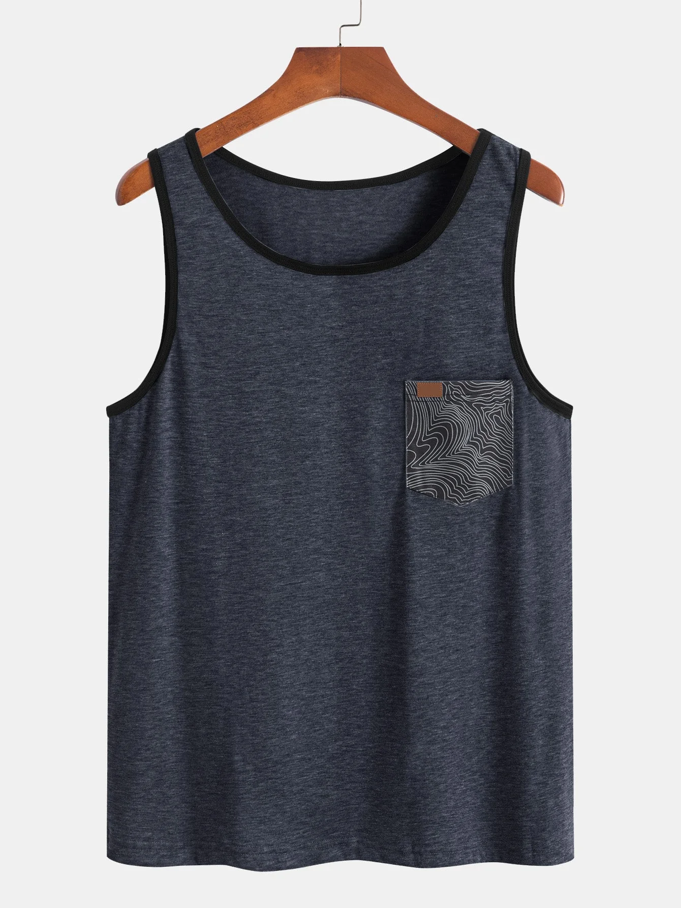 Harold® | Tank Top With Wave Pattern Pocket - Image 7