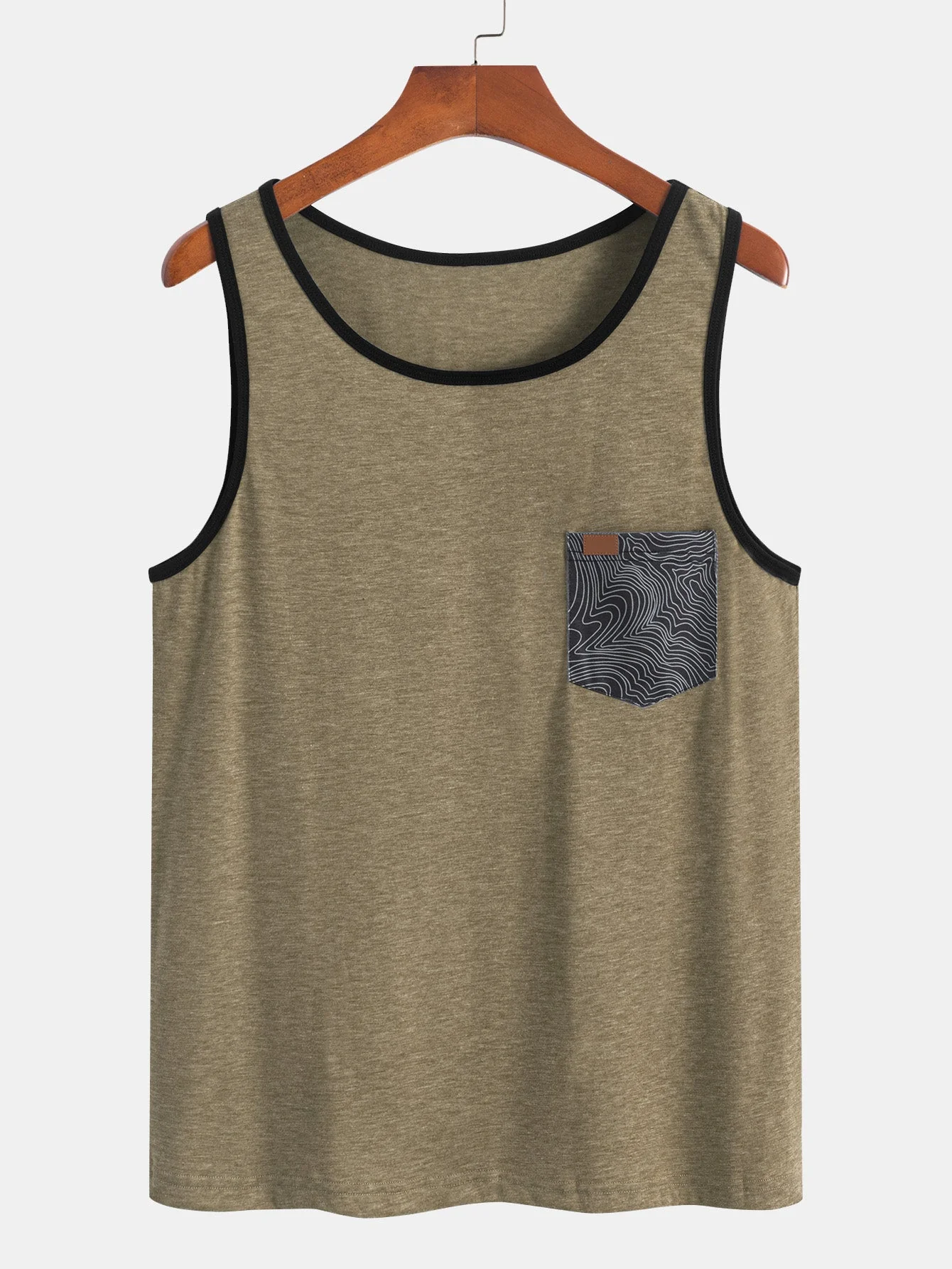 Harold® | Tank Top With Wave Pattern Pocket - Image 9