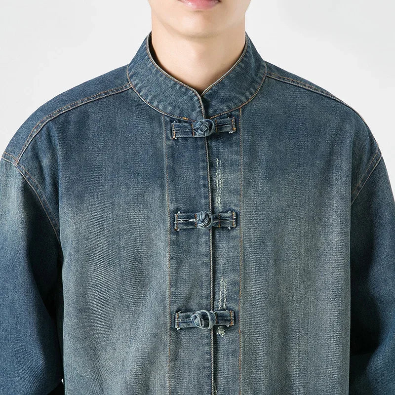 Haroun | Modern denim shirt - Image 5
