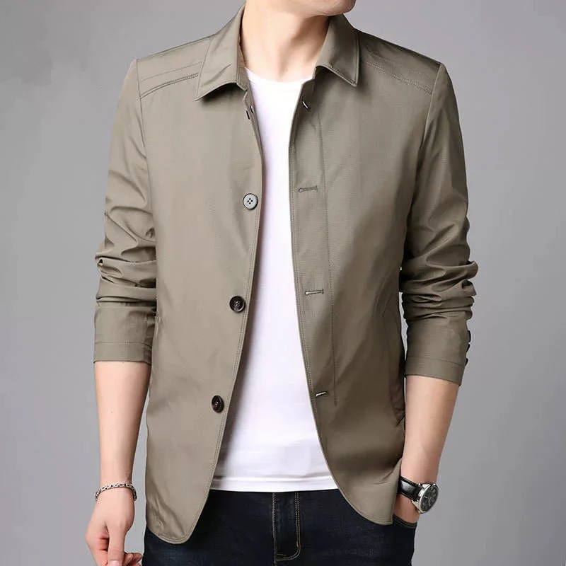 Harrison® | Plain Casual Jacket With Turn-Down Collar - Image 3