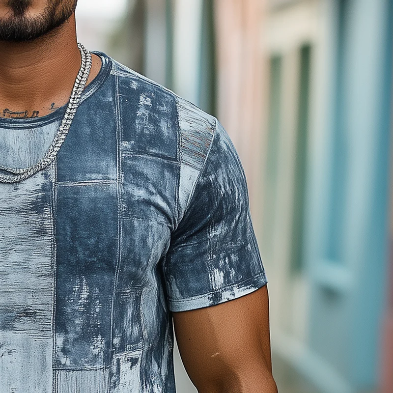 Harrison | Men'S Summer Fashion Polyester Blended Printed Short Sleeve T-Shirt - Image 4