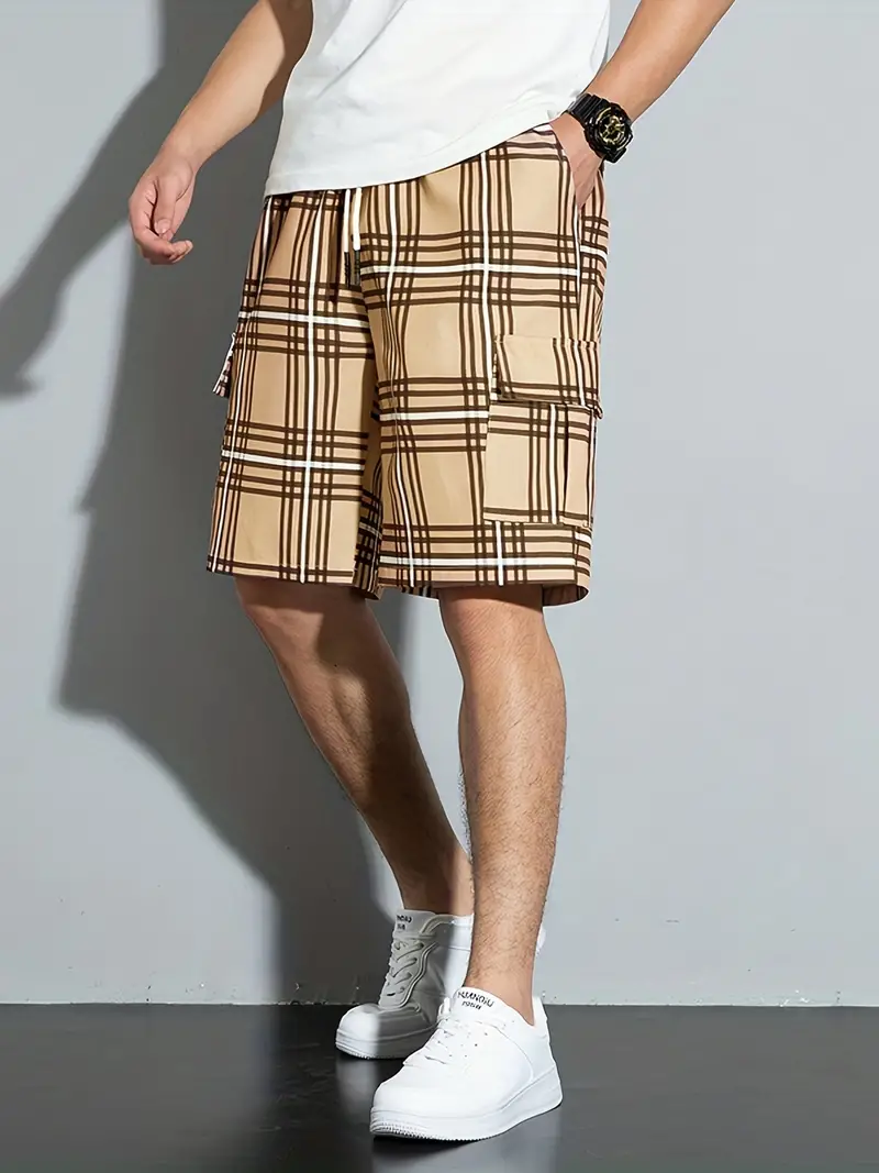 Harvey® | Casual Checked Shorts With Drawstring And Side Pockets - Image 3