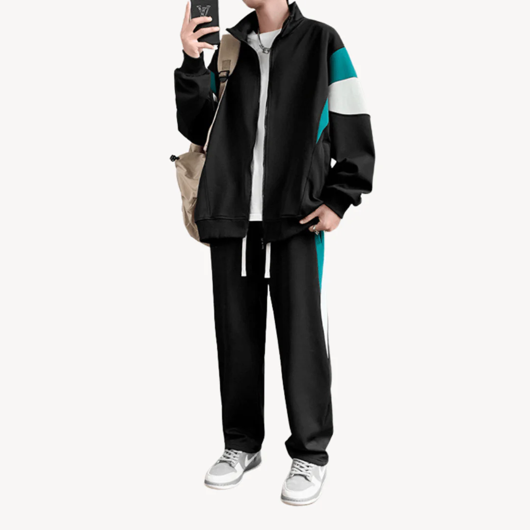 Hasan® | Men Winter Tracksuits With Contrast Stripe Detail - Image 2