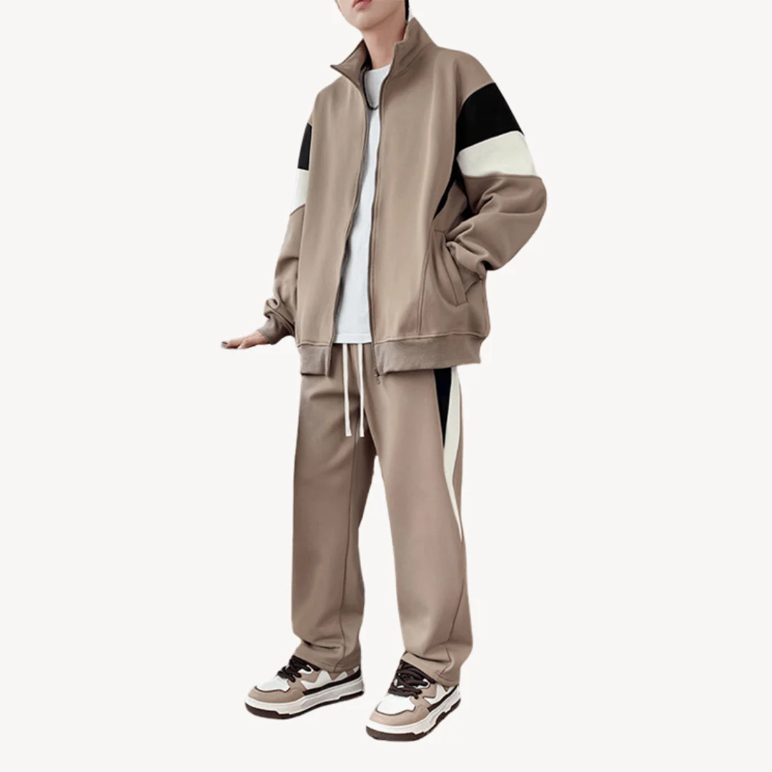 Hasan® | Men Winter Tracksuits With Contrast Stripe Detail - Image 4