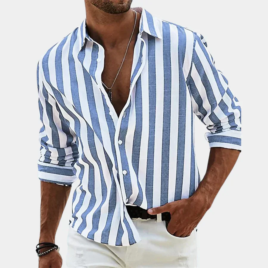 Hawthorne® | Long Striped Men's Shirt - Image 2